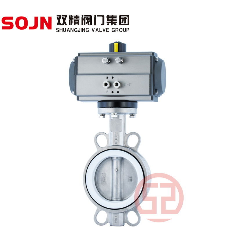 氣動(dòng)不銹鋼對夾蝶閥D671F-16P